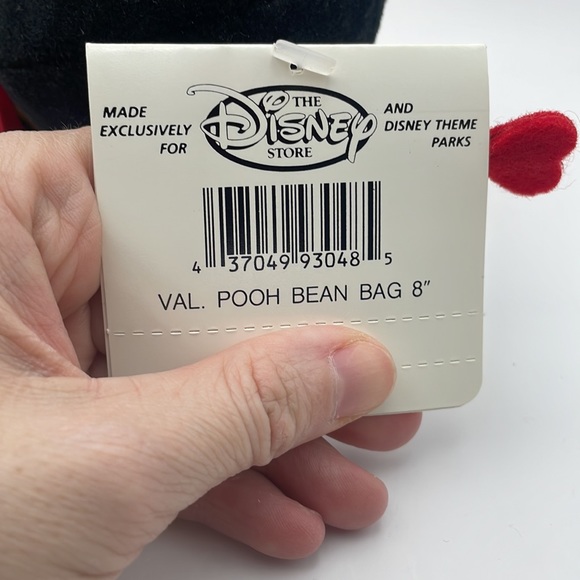 DISNEY WINNIE THE POOH VALENTINES NWT VTG 90s BEAN BAG PLUSH DISNEY EXCLUSIVE - Picture 5 of 8
